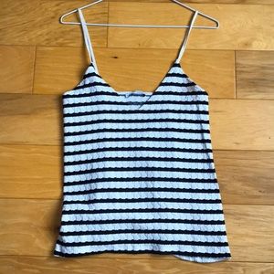 Black and white stripped Zara tank